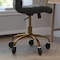 Flash Furniture Black LeatherSoft Roller Wheel Executive Chair GO-2286M-BK-GLD-RLB-GG - alternate 3